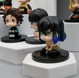 หุ่นสังหารปีศาจ kimetsu NO yaiba รุ่น Q tanjiro กล่องตุ๊กตา zenitsu blines Gacha พร้อมธีมหุ่นยนต์ - Product Image 4