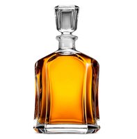 Carafe à vin en verre cristal 750 ml, style américain, transparente, cadeau d'affaires pour hommes, accessoires de bar, pour petit ami, mari