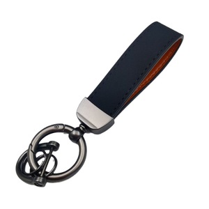 <span class=keywords><strong>Porte</strong></span>-clés de voiture en cuir PU anti-perte avec logo, anneau à boucle, mousqueton et <span class=keywords><strong>porte</strong></span>-clés en métal estampé vierge - Product Image 5