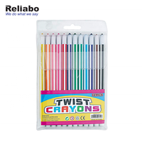 Reliabo Chine Produits Uniques 12 pièces Multicolore Torsion Cire Twistable Crayons Pour Les Enfants