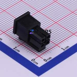 P3025-2*2-BK Housing (Wire-to-Board / Wire-to-Wire) P=3mm Connector ( Jack Structure: 2x2P )( Pitch: 3mm )( Row Spacing: 3mm ) - Product Image 2