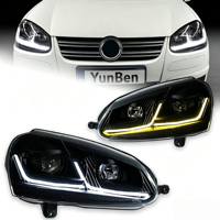 Pour Volkswagen Golf 5 MK5 2006-2010, phares modifiés, taille 7,5 pouces, feux diurnes bicolores, 6000 lumens, couleur 6000K