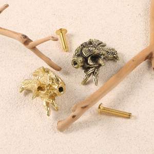 Tiradores de latón con cabeza de dragón imponente, herrajes de estilo chino para muebles, tiradores decorativos para cajones de armarios y roperos - Product Image 3