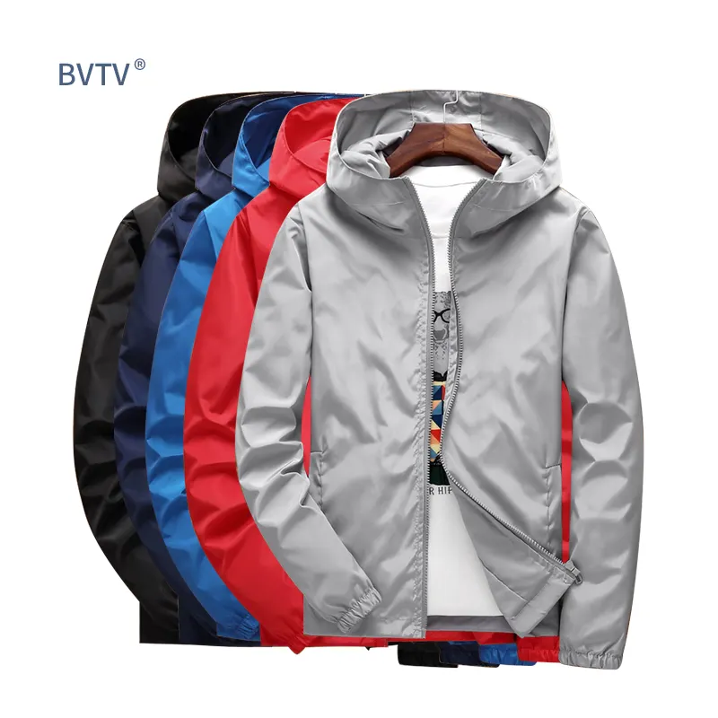 S-7XL Wind Breaker Waterproof Sports Jacket Custom Jacket For Men