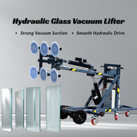Chariot de levage électrique pour verre avec ventouse, design portable, capacité 300kg 500kg 800kg