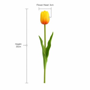 Tulipanes Artificiales Realistas, Ideales para Decoración del Hogar, Jardín, <span class=keywords><strong>Bodas</strong></span> y Eventos - Product Image 3