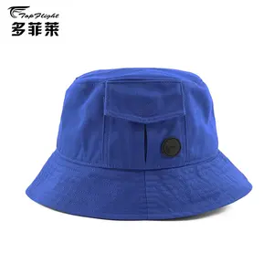 Topi Bucket Detail Warna-warni Grosir dengan Hiasan Saku Diskon Besar Topi Trendi Wanita Mode Baru