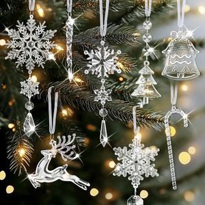 Décoration de noël flocon de neige amour goutte d'eau pendentif ensemble accessoires Festival mariage centre commercial pendentif créatif - Product Image 1