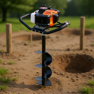 Tarière thermique 52 cm³ à moteur 2 temps, tige de forage de 8 pieds, outil électrique industriel - Product Image 2