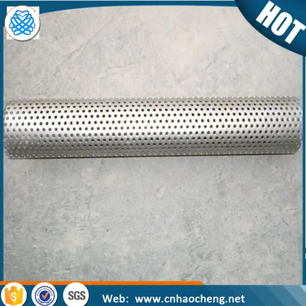 Stainless steel metal 8" perforated filter cylinder pipe tube for automobile exhaust muffler system