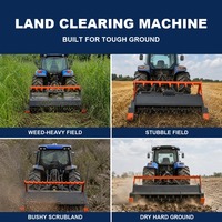 Débroussailleuse Tractée pour Défrichage, Largeur de Travail 1,2 m, Entraînement par Embrayage Dynamique (PTO), Attelage 3 Points, Rotor à Marteaux pour Mauvaises Herbes et Charrues
