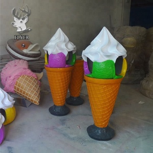 Fiberglass Figurine Ice Cream <strong>Mould</strong> Model Props/ Ice Cream Model Statue/ Giant Fiberglass Ice Cream Cone Shop Decor - Product Image 4