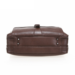 工場カスタムラージブラウンカウレザーブリーフケース男性用品質イタリアンレザーラップトップバッグメッセンジャーアタッチケースストラップ付き - Product Image 4