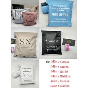 Enveloppes d'expédition en polyéthylène biodégradable imperméables avec logo personnalisé, sacs d'expédition mats nude pour vêtements, fourrures et chaussettes - Product Image 6