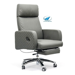 Chaise de bureau moderne et simple pour patron et directeur avec son design élégant et à <span class=keywords><strong>la</strong></span> mode en PU utilisé pour le repos de <span class=keywords><strong>midi</strong></span> en s'allongeant sur les pieds - Product Image 3