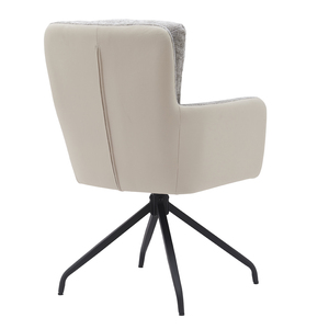 <span class=keywords><strong>Peinture</strong></span> noire cadre en métal fauteuils en <span class=keywords><strong>tissu</strong></span> gris housse en <span class=keywords><strong>tissu</strong></span> siège en mousse <span class=keywords><strong>fauteuil</strong></span> pivotant - Product Image 5