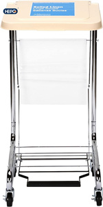 바퀴가 달린 HEPO LQX100012-18 의료용 바구니, 고품질 크롬 의료용 트롤리 바구니 스탠드 병원 트롤리 세탁 바구니 - Product Image 2