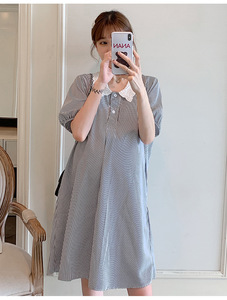 Autunno abito premaman a maniche lunghe versione coreana del tratto nella sezione lunga gonna a coda di pesce di <span class=keywords><strong>grandi</strong></span> dimensioni <span class=keywords><strong>abbigliamento</strong></span> femminile - Product Image 3