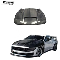 Capot moteur en fibre de carbone style TF pour Mustang S650 2024+ Kit de conversion amélioré