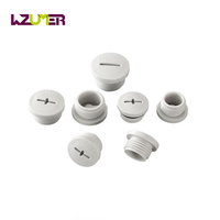 WZUMER M Filetage PG Filetage NPT Presse-étoupe Bouchon à vis aveugle en plastique blanc Bouchon de cale PG7