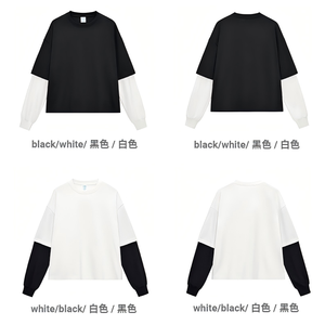 เสื้อยืดแขนยาวผู้ชายไซส์ใหญ่ ขายส่ง ผ้าฝ้ายเจอร์ซีย์ 100% คอกลม สไตล์ลำลอง พิมพ์ลายตัวอักษร ด้านหน้ามีโลโก้ - Product Image 3