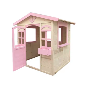 Casa de juegos moderna para jardín al aire libre con maceta para niños CASA DE Cubby de madera impermeable para que los niños jueguen en - Product Image 3