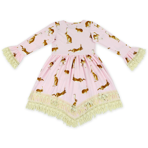 Vestido Personalizado Bonny Print sin Mangas para Niña, Vestido Elegante sin Mangas para Niñas, Vestido Infantil para Pascua - Product Image 3