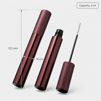 Tubes de mascara vides en aluminium rechargeables, diamètre 15 mm, avec bouchon à vis et applicateur, contenant cosmétique écologique, OEM ODM, vente en gros