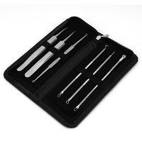 6Pcs Blackhead Blemish Removers Blackhead Remover Tool Pimple Popper Kit Extractor Tool Acne Needles With Storage Case