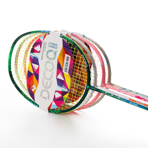 Decoq Raquette de <span class=keywords><strong>badminton</strong></span> ultra légère en fibre de carbone 4U/5U avec poignée en PU dureté souple OEM/ODM personnalisé vente en gros <span class=keywords><strong>ligue</strong></span> professionnelle - Product Image 2