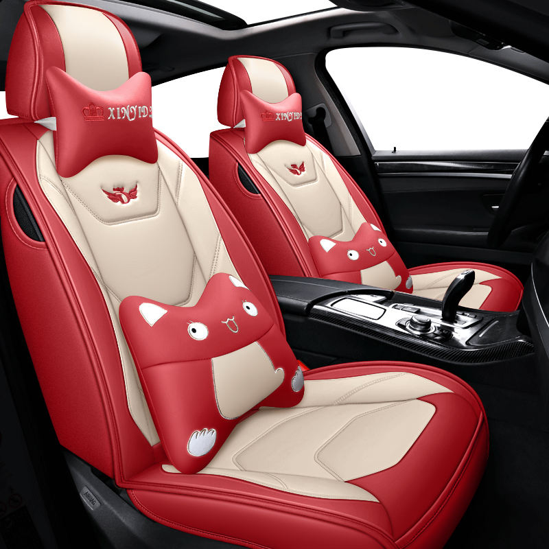 Hot Sale 2023 Cute Cat Entry Luxury Universal Car Seat Covers Pink for Girl  for Toyota Corolla