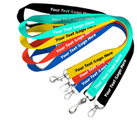 Cordon de cou personnalisé en polyester pour badge d'identification, 10-50 mm, avec système de sécurité détachable, logo par sublimation pour porte-badge, cadeaux promotionnels d'entreprise