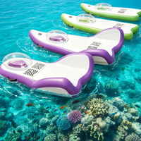 Porte-gobelet flottant gonflable pour adultes/enfants, chaise flottante pour piscine, chaise longue de natation en PVC durable pour lac, plage, divertissement, plongée avec tuba