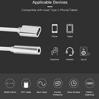 Répartiteur USB-C 1 en 2 sorties Type C à 3.5mm Casque et chargeur y répartiteur Audio Jack Adaptateur connecteur avec charge rapide