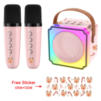 Mini Machine Karaoké Microphone Jouets pour Enfants Haut-Parleur Portable avec Micro et Enceinte Set Karaoké Bluetooth