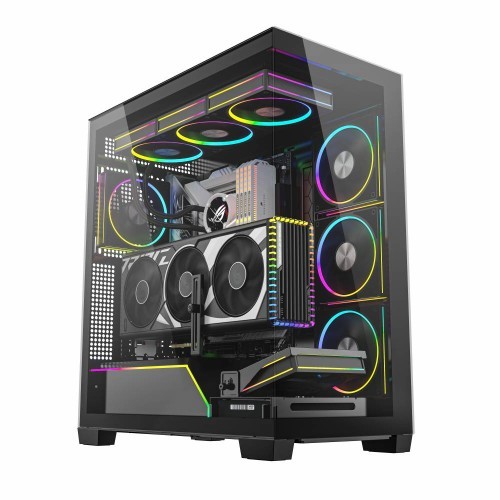 Latest Gaming Case 0.7mm GPU 435mm Supports 360 WC BTF RGB Strip Adjustable-Angle Fan