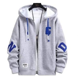 Sudadera con capucha personalizada con cremallera completa, 100% algodón, ecológica, con estampado, estilo vintage, lavado ácido, desgastada, para hombre - Product Image 2