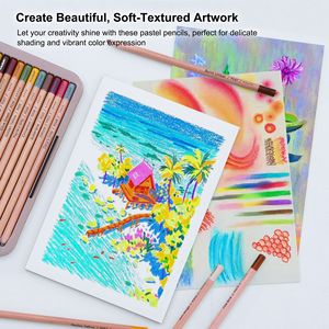 Conjunto de Lápis de Desenho Pastel Colorido Kalour com 24 Cores para Escola de Arte em Caixa de Metal - Product Image 3