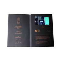 Livre vidéo LCD personnalisé à couverture souple 4,3" 5" 7" 10,1 pouces – Brochure vidéo, musique, photos, brochure commerciale, invitation, publicité