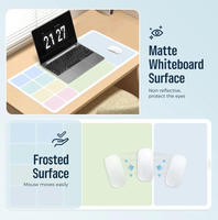 Organisateur de bureau tout-en-un, tapis de bureau effaçable à sec anti-taches, tapis de souris antidérapant, calendrier réutilisable