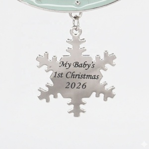 Cornice Portafoto Moderna in Lega di Alluminio per Neonati, Ornamento per Albero di <span class=keywords><strong>Natale</strong></span>, Decorazione per Casa e Famiglia per Occasioni Speciali - Product Image 2