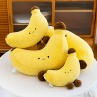 Boneka Buah Pisang Realistis Lembut dan Nyaman, Bantal Pisang Lucu Custom, Mainan Boneka Pisang dengan Kaki Panjang