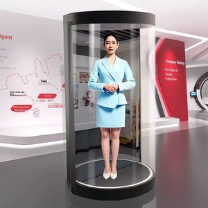 Vitrina pequeña de 10,1 pulgadas, señalización Digital holográfica 3D, interacción de voz AI, clasificación IP65, función SDK de paso de píxeles de 2,5mm - Product Image 2