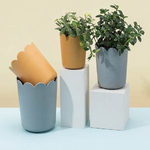 Maceta <span class=keywords><strong>de</strong></span> Plástico P502 con Pétalos, Moderna y Minimalista, <span class=keywords><strong>para</strong></span> Plantas <span class=keywords><strong>de</strong></span> Oficina, Bandeja Creativa Compacta <span class=keywords><strong>para</strong></span> Uso en Interiores - Product Image 4