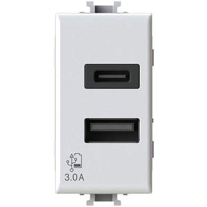 4Box Prise murale USB 3.0A 2 ports Type A en plastique blanc Ip21 - Product Image 4