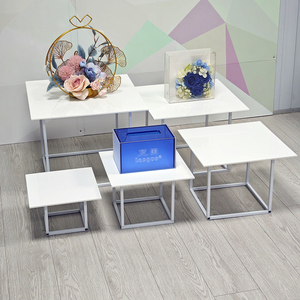 Elevadores de metal Buffet Elevadores de metal <span class=keywords><strong>para</strong></span> alimentos con pizarras acrílicas - Product Image 4