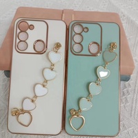 Coque de téléphone de placage de luxe 6D TPU pour iPhone pour OPPO pour SAMSUNG couverture arrière avec bracelet d'amour