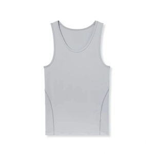 OEM Supplier Casual Knitted Breathable <b>Singlet</b> Fitness Polyester Workout Slim Fit Tank Top <b>for</b> <b>Men</b> - Product Image 6