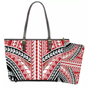 Sacoches et sacs à main en cuir personnalisé traditionnel polynésien Samoa <span class=keywords><strong>tatouage</strong></span> Tribal Tiaré mélange de couleurs imprimé fleuri pour femmes Luxe - Product Image 4