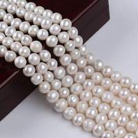 Chaînes de perles d'eau douce naturelles de qualité AAAAA de 12 à 15 mm, utilisées pour la fabrication de bijoux, vente en gros personnalisée en vrac